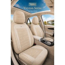 Trobus Volkswagen Passat B8 2015 ve Sonrası Uyumlu Veyron Serisi Tay Tüyü Bej Oto Koltuk Kılıfı