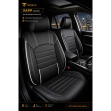 Trobus Fiat Linea Uyumlu Sarp Serisi Kumaş Beyaz Oto Koltuk Kılıfı