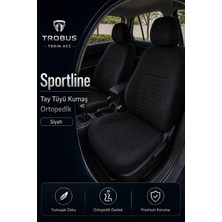 Trobus Dacia Spring 2021 ve Sonrası Uyumlu Sportline Serisi Tay Tüyü Siyah Oto Koltuk Kılıfı