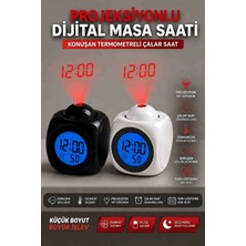 Wolawood Projeksiyonlu Çalar Saat | Tavana & Duvara Saat Yansıtan, Sıcaklık Göstergeli, Konuşan 12/24 Saat, Snooze Alarm, Gece Görüşlü LED Dijital Masa Saati