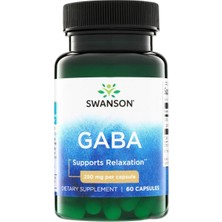 Swanson Gaba 250 Mg 60 Kapsül Takviye Edici Gıda