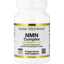 California Gold Nutrition, Nmn Complex With Trans-Resveratrol, Quercetin Phytosome Complex, Apigenin, And Luteolin, 60 Veggie Capsules