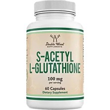 S-Acetyl L-Glutathione 100 Mg, 60 Kapsül – Yüksek Emilimli Antioksidan Destek - Takviye Edici Gıda