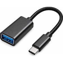 Type-C To USB 3.0 Otg Dönüştürücü Kablo Örgülü Hızlı Veri Aktarım Dönüştürücü