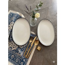Güral Porselen Lina 2 Parça 25 cm Kayık Seti