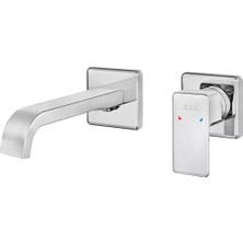E.c.a. Royal Ankastre Lavabo Bataryası Sıva Üstü Grubu - Çift Rozet - Krom - 102167629-KK