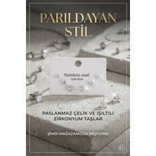 Glonar 6 Lı Çelik Küpe Seti