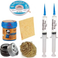 Smnr Kremlehim Mchanc 138°C 42GR Havya Uc Temizleyici Seti Flux Lehim Toplama Cp-2,5mm Lehim Emme Teli, SET05