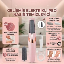 deyhome Şarj Edilebilir Elektrikli Törpü Topuk Nasır Temizleyici Ayak Bakım Cihazı 2 Başlıklı LED Işıklı