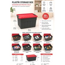 Akyüz Plastik 🧰 20 Litre Plastik Storage Box, Takım Düzenleme Kutusu, Organizer Box 40X28X25 cm