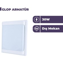 Zeyrise 30W Carpo Beyaz Glop Armatür 3200K Sarı Işık