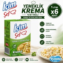 İçim Içim Şef Yemeklik Krema 1lt x 6 Adet