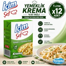 İçim Içim Şef Yemeklik Krema 1lt x 12 Adet