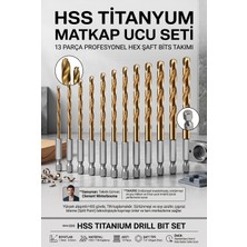 Transformacion Hss Matkap Ucu 1/4 Hex  13 Parça Hss Tungsten Karbür Matkap Uç 1.5-6.5mm Titanyum 722460