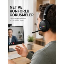 Laraheiser Bluetooth 5.0 Kablosuz Kulak Üstü Kulaklık Mikrofonlu Rgb Aydınlatmalı