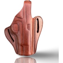Rigor Universe %100 Hakiki Deri Tabanca Kılıfı Browning Hi-Power Gp-35 Uyumlu Pancake Owb Sağ El, Kahverengi