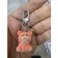Herşey Nota Tigger Peluş Charm Anahtarlık Sevimli Turuncu Figürü Çanta Aksesuarı Hediye Süsü