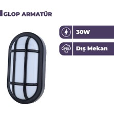 Zeyrise 30W Meda Siyah Glop Armatür 3200K Sarı Işık