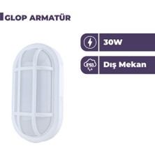 Zeyrise 30W Meda Beyaz Glop Armatür 3200K Sarı Işık