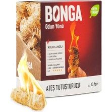 Tech Butiq Bonga Soba, Şömine, Mangal Tutuşturucu 10 Adet 140 gr Doğal Odun Yünü