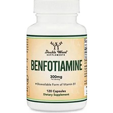 Benfotiamine 300 Mg, 120 Kapsül – Yüksek Biyoyararlanımlı B1 Vitamini - Takviye Edici Gıda
