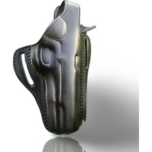 Rigor Universe %100 Hakiki Deri Tabanca Kılıfı Colt 1911 Government Uyumlu Pancake Owb Sağ El, Siyah