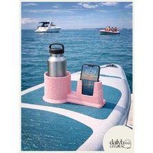 Szd Design Sup Board Telefon Termos Tutucu Paddle Board Kano Aksesuar 3D Baskı Lastik Bağlantılı-Pembe