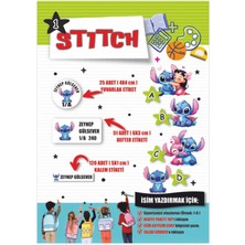 Joker Atölye Kişiye Isme Özel Kız Ve/veya Erkek Öğrenci Için Uv Baskı 196 Adet Okul, Kalem, Defter Etiketi - Stitch Çizgi Karakter Temalı