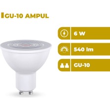 Zeyrise 6W GU10 LED Ampul 3200K Sarı Işık