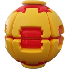 Gökyüzü Işığı Basmalı Döner Kinetik Fidget Top Stres Önleyici Oyuncak - Sarı