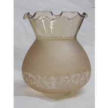 Fanus Mat Avize Kol Camı ( Bal Rengi ) (Boy 13,5 Cm,çap 12 Cm)
