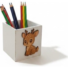 Blue Cat's Home Yavru Ceylan Detaylı Ahşap Kalemlik
