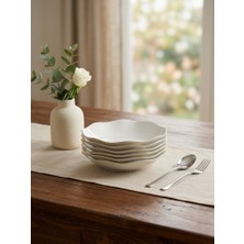 Güral Porselen Nesrin 22 cm 6 Adet Çukur Tabak Gold