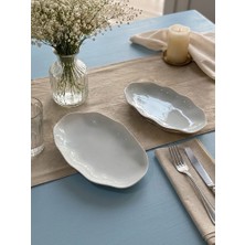 Güral Porselen Nesrin Sade 2 Adet 30 cm Kayık Tabak