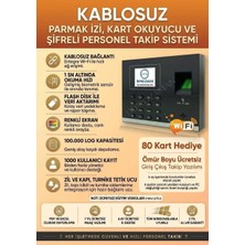 İmpro Zaman Kablosuz Parmak Izi Okuyucu + Kart Okuyucu + Ücretsiz Maaş ve Mesai Yazılımı + 50 Kart