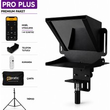 Pratic Prompter Pratic Teleprompter PRO PLUS Set – Kumanda + Çanta + Tripod – Yerli Üretim Prompter