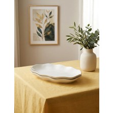 Güral Porselen Nesrin Gold Fileli 2 Adet 30 cm Kayık Tabak
