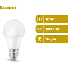 Zeyrise 12W LED Ampul 6500K Beyaz Işık