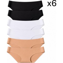6'lı Lazer Kesim Iz Yapmaz Dikişsiz Basic Külot