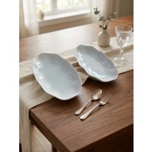 Güral Porselen Nesrin Sade 2 Adet 25 cm Kayık Tabak