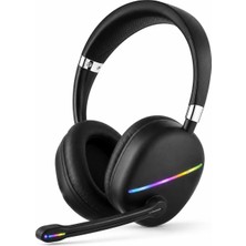 Astraltech Mikrofonlu Bluetooth Kulak Üstü Kulaklık Rgb Aydınlatmalı Type-C Şarjlı