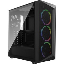 Cooler Master CMP510 Atx 3x Argb Halo Fan 80+ Bronze Siyah 650W Gamıng Kasa