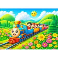 Ca Games Puzzle Renkli Tren Ahşap CAAHS-3509