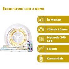 Zeyrise 5 Metre Cob Iç Mekan Şerit LED 3 Renk (6500K-4000K-3200K)