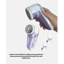 Belle Fusion Mey Ithalat® Taşınabilir Şarjlı Tiftik Toplayıcı - Çıkarılabilir Hazneli, Anti-Statik Fırçalı