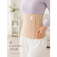 Belle Fusion Mey Ithalat® 26 cm Abdominal Korse Doğum Sonrası 4 Kademeli Ayarlanabilir Karın Bel Korsesi