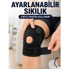 Belle Fusion Mey Ithalat® Açık Patella Dizlik Diz Kapağı Destekli Ayarlanabilir Cırtlı Sporcu Dizliği