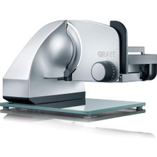 Graef Master M90 - Elektrikli Çok Amaçlı Dilimleyici, Almanya'da Üretilmiştir, 30° Eğilebilir, En Ince Kesimler Için Masif Çelik Bıçak Ø 170 Mm, Kesme Kalınlığı 0-20 Mm, 170 W, Tam Metal, Kesme Makine