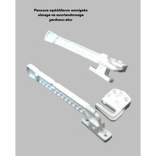 Belle Fusion Mey Ithalat® Pencere Güvenlik Kilidi Açılma Sınırlayıcı Aparat 2 Adet