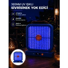 Belle Fusion Mey Ithalat® Masaüstü Şarjlı Elektrikli Sinek Öldürücü Uv Teknolojili Mavi Cihaz
